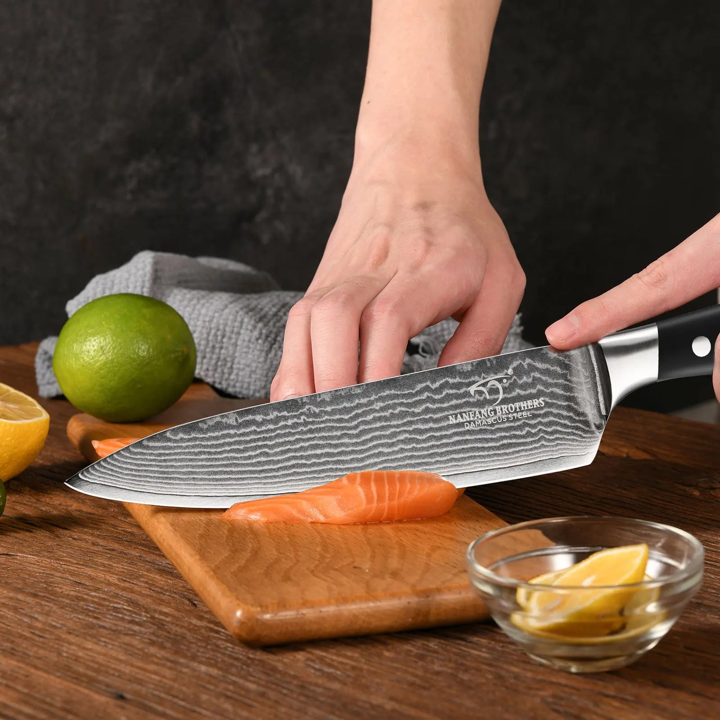 Satori Sushi Knife Damascus Steel Blade